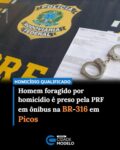 A Polícia Rodoviária Federal (PRF) prendeu, na noite desta terça-feira (28), um homem de 53 anos foragido da Justiça do Maranhão pelo crime de homicídio qualificado. A prisão ocorreu durante uma fiscalização de rotina na BR-316, no município de Picos, no Piauí. 

De acordo com a PRF, a abordagem foi realizada por volta das 22h50, no km 294 da rodovia, em um ônibus que fazia a linha interestadual entre Marabá (PA) e João Pessoa (PB).

Durante a verificação da documentação dos passageiros e consulta aos sistemas policiais, os agentes identificaram que havia um mandado de prisão preventiva em aberto contra um dos ocupantes do veículo.

A ordem judicial foi expedida pela Vara Única da Comarca de Dom Pedro, no Maranhão, por homicídio qualificado com recurso que impossibilitou a defesa da vítma. 

Ainda segundo a PRF, durante a fiscalização o homem tentou se identificar utilizando um documento falso.

Após a constatação, o suspeito foi preso e encaminhado à Central de Flagrantes da Delegacia Regional de Picos, onde foram adotados os procedimentos para o cumprimento do mandado de prisão e para a autuação pelo uso de documentação falsa. Fonte: Cidades na Net