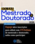A Fundação de Amparo à Pesquisa do Estado do Piauí (Fapepi) iniciou, nesta terça-feira (23), o período de submissão de propostas ao edital 2026 do Programa de Apoio à Pós-GraduaçãoStricto Sensu (PAPG), iniciativa que consolida, pelo terceiro ano consecutivo, o maior investimento da história na formação de mestres e doutores em instituições piauienses.

São quase R$ 17 milhões investidos e uma oferta de 275 bolsas, sendo 245 de mestrado, no valor de R$ 2.100 mensais por até 24 meses, e 30 de doutorado, com bolsas de R$ 3.100 mensais por até 48 meses. A ampliação dos investimentos faz parte da política estadual de fortalecimento da pós-graduação, da produção científica e da formação de recursos humanos altamente qualificados.

O edital estabelece que pelo menos 70% das bolsas deverão contemplar pesquisas vinculadas aos Núcleos Temáticos de Referência, que abrangem Agro e Bioeconomia, Economia Digital, GovTechs, Indústria Mineral, Indústria Verde, Saúde e Biotecnologia, Turismo e Economia Criativa. Também poderão ser apoiados projetos em temática livre, ampliando as possibilidades de atuação dos programas.

A chamada é direcionada à Programas de Pós-Graduação (PPGs) Stricto Sensu, acadêmicos e profissionais, recomendados pela Coordenação de Aperfeiçoamento de Pessoal de Nível Superior e vinculados às instituições de ensino e pesquisa sediadas no Piauí. As bolsas serão distribuídas diretamente aos PPGs, que ficarão responsáveis pela seleção dos estudantes, conforme os critérios estabelecidos pela Coordenação de Aperfeiçoamento de Pessoal de Nível Superior (Capes) e pelos regulamentos internos de cada instituição.

As propostas devem ser submetidas exclusivamente por meio do SIGFAPEPI, no período de 23 de junho a 20 de julho de 2026.