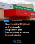 O Novo Hospital Regional de Picos recebeu, nesta sexta-feira (10), o equipamento destinado à implantação do serviço de hemodinâmica na unidade. Após a conclusão da instalação e da operacionalização, o hospital passará a ofertar exames diagnósticos e procedimentos intervencionistas de média e alta complexidade, ampliando a capacidade assistencial da rede pública de saúde na macrorregião.

A implantação do serviço representa um avanço na descentralização da assistência especializada no Estado, fortalecendo a linha de cuidado cardiovascular e garantindo maior resolutividade à unidade hospitalar.

Referência para 42 municípios da macrorregião de saúde, o Novo Hospital Regional de Picos atenderá pacientes regulados pela Central Estadual de Regulação, conforme critérios clínicos estabelecidos para atendimentos de urgência, emergência e procedimentos eletivos.

A iniciativa contribuirá para reduzir a necessidade de deslocamentos de pacientes para outras regiões do estado, ampliando o acesso a serviços especializados e fortalecendo a regionalização da assistência em saúde.