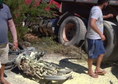 Colisão entre motocicleta e carreta deixa mulher gravemente ferida em Alegrete/PI