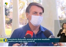 Bolsonaro testa positivo para a Covid e diz que toma a hidroxicloroquina