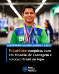 Natural de José de Freitas, o canoísta João Pedro Silva conquistou a medalha de ouro no Campeonato Mundial Júnior e Sub-23 de Canoagem Velocidade, disputado em Halifax, no Canadá. O atleta integrou a embarcação brasileira campeã da prova C4 500 metros, colocando o Brasil no lugar mais alto do pódio.

João Pedro iniciou a carreira na Escola Iporanga de Canoagem, em José de Freitas, e atualmente treina em Lagoa Santa, Minas Gerais, onde funciona a base da Seleção Brasileira de Canoagem Velocidade. Nos últimos anos, o atleta conquistou títulos sul-americanos, medalhas na Olympic Hopes e passou a integrar de forma permanente a equipe brasileira.

No Canadá, o piauiense fez parte do quarteto brasileiro que venceu a disputa dos 500 metros na categoria C4, ao lado de Rafick Santos, Tailon Nascimento e Lucas Santos, fechando a prova com o tempo de 1:41.72. resultado que garantiu ao país o título mundial da prova. A competição reúne os principais talentos da canoagem de velocidade nas categorias de base e é considerada uma das mais importantes do calendário da modalidade. Fonte: Cidade Verde