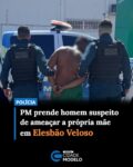 Um homem identificado pelas iniciais S.J.S. foi preso pela Polícia Militar na manhã desta sexta-feira (14), em Elesbão Veloso, após uma ocorrência de violência doméstica e familiar contra a mulher e ameaça. A vítima é a própria mãe do suspeito.

A ocorrência foi registrada por volta das 9h, no bairro Piçarra, após a equipe ser acionada pelo telefone funcional durante rondas ostensivas. A mulher relatou aos agentes que vinha sendo ameaçada pelo filho há algum tempo e que a situação teria se agravado na noite anterior. Conforme o relato, o homem passou a exigir dinheiro para comprar entorpecentes. Momentos antes da chegada da guarnição, ele teria arremessado um isqueiro contra a cabeça da mãe e levado o aparelho celular dela.

De acordo com o comandante do policiamento local, tenente George Sanches, diante da situação de flagrante, os policiais foram até a residência e localizaram o suspeito em um dos quartos. Ao perceber a presença da equipe, segundo a PM, o homem teria apresentado resistência e iniciado uma luta corporal com os policiais. Durante a ação, conseguiu se desvencilhar e fugiu pelo quintal da residência.

A equipe iniciou o acompanhamento a pé. Durante a fuga, o suspeito teria ultrapassado uma cerca de arame farpado, um muro de baixa altura e atravessado uma residência vizinha. Os policiais continuaram as buscas até localizá-lo em uma rua situada nos fundos do imóvel onde morava. Ainda conforme a ocorrência, o homem entrou sem autorização na residência de outro vizinho na tentativa de escapar da abordagem.

Os policiais entraram no imóvel, conseguiram conter e imobilizar o suspeito e efetuaram a prisão. Após a detenção, o homem foi encaminhado ao Hospital Municipal de Elesbão Veloso para realização do exame de corpo de delito. Em seguida, ele foi apresentado na Delegacia de Polícia Civil de Elesbão Veloso, onde foram adotadas as medidas legais cabíveis. Fonte: Cidades na Net