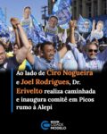 O candidato a deputado estadual Dr. Erivelto Barros promoveu, na manhã deste sábado (29), uma mobilização política no centro de Picos, com caminhada pelas principais vias da cidade e a inauguração oficial de seu comitê de campanha. O ato reuniu lideranças políticas, vereadores, apoiadores e integrantes da chapa majoritária que disputa as eleições de 2026.

A concentração ocorreu na Praça Josino Ferreira, onde o candidato recebeu o senador e candidato à reeleição Ciro Nogueira, o candidato ao Governo do Piauí Joel Rodrigues, o candidato a deputado federal Gil Paraibano, além de vereadores, lideranças políticas da região e simpatizantes da candidatura.

Após a concentração, a comitiva percorreu ruas do centro em caminhada, passando por pontos de grande circulação, como a feira livre e a Praça Justino Luz. A mobilização terminou na Rua São Sebastião, onde foi inaugurado o comitê de campanha, localizado nas proximidades do Estádio Municipal Helvídio Nunes.

Durante o ato, Dr. Erivelto Barros avaliou positivamente a participação popular e afirmou que a presença dos apoiadores demonstra, segundo ele, a receptividade ao projeto apresentado durante a campanha.

“Eu estou muito feliz. Isso mostra a força do povo. Nós convidamos, e isso mostra realmente o porquê da mudança. Estamos nessa luta, levando nossa mensagem junto com Gil Paraibano, Joel e Ciro. Tenho certeza de que o povo está ouvindo nossa mensagem, e o mais importante é levar essa mensagem e ver que ela está sendo atendida, como está sendo hoje pelo povo de Picos e região”, declarou. Fonte: Cidades na Net