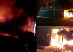 Simões: Incêndio de grandes proporções atinge depósito de supermercado