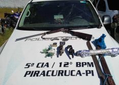 Polícia apreende drogas e armas em municípios do Piauí e prende três homens