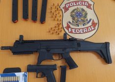 Condenado por tráfico é preso em flagrante com submetralhadora durante operação da PF no Piauí