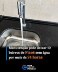 A Águas do Piauí informou que realizará uma manutenção programada no sistema de abastecimento de alguns bairros de Picos entre as 8h de terça-feira (27/10) e as 18h de quarta-feira (28/10). Os serviços incluem inspeção e limpeza de poço, além de intervenção no conjunto de bombeamento, para assegurar o funcionamento do sistema.

Durante os trabalhos, o fornecimento de água poderá ficar temporariamente suspenso nos bairros Conduru, Cohab, Paraibinha, Parque de Exposição, Junco, Jardim Natal, Jardim das Oliveiras, Malhada Grande dos Teixeiras, Pedrinhas e DNER. Como medida de apoio, a concessionária disponibilizará caminhão-pipa para atender a população.

Após a conclusão dos serviços, o abastecimento será retomado gradativamente, conforme a normalização da pressão na rede, com previsão de retorno a partir das 21h de quarta-feira (28/10).

A concessionária orienta os moradores a reservarem água antecipadamente e adotarem o consumo consciente até a normalização total do abastecimento. Em caso de dúvidas ou solicitações, os clientes podem entrar em contato gratuitamente pelo telefone e WhatsApp 0800 223 2000 ou pelo aplicativo Águas App. Fonte: Cidade Verde