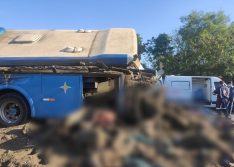 SP: acidente entre ônibus e caminhão deixa 40 mortes, diz PM