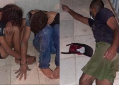 Trio é preso em flagrante acusado de arrombamento na Rua Coelho Rodrigues