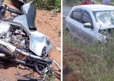 Picos: acidente envolvendo motocicleta e carro deixa uma vítima fatal