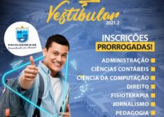 Inscrições prorrogadas para o Vestibular 2021.2 da Faculdade R.Sá