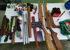 Sobrinho atira contra a casa de tias e é preso com mais de 20 armas no PI