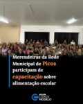 As merendeiras da Rede Municipal de Educação de Picos participaram, nesta terça-feira (28), de uma capacitação voltada ao aprimoramento das práticas adotadas no preparo e na oferta da alimentação escolar.

A programação aborda temas como higiene e segurança dos alimentos, aproveitamento e reutilização adequada de ingredientes, montagem dos pratos e cuidados que contribuem para garantir refeições de qualidade aos estudantes.

Além da formação, as profissionais também receberam kits contendo camisa, avental, calça e touca, como parte das ações de valorização e cuidado com as trabalhadoras que estão diariamente nas cozinhas das escolas municipais.

Para a coordenadora de Nutrição da Rede Municipal de Educação, Helionildes Bezerra, a capacitação representa um momento importante de atualização e troca de experiências.

“É um momento de aprendizado, mas também de valorização das nossas merendeiras. Elas têm um papel fundamental na alimentação dos nossos alunos e, por isso, precisam estar sempre atualizadas e preparadas para oferecer uma alimentação segura, nutritiva e de qualidade.”
