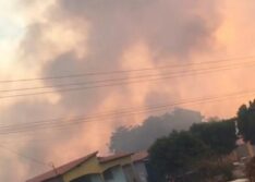 Incêndio quase atinge casas em Geminiano