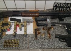 Homem é baleado e preso pela polícia com moto roubada, dinheiro, armas e drogas no Sul do Piauí