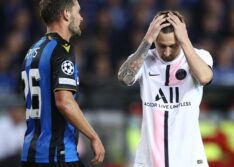 Trio MNM tem atuação apagada, e PSG só empata com o Brugge na Bélgica