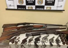 Picos: Polícia Civil cumpre mandado de busca domiciliar e apreende 13 armas de fogo