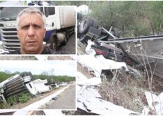 Caminhoneiro morre após capotar veículo na BR 407 em Jaicós