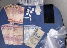 PM apreende drogas, motocicleta, e conduz suspeito de tráfico em Santa Cruz do Piauí