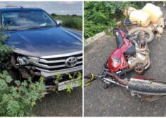 Homem morre após acidente entre picape e motocicleta em Campo Grande do Piauí