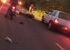 Casal sofre acidente de moto no interior de Geminiano; mulher morre e marido fica ferido