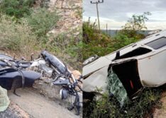 Idoso morre e outra pessoa fica ferida após colisão entre carro e moto na PI-115