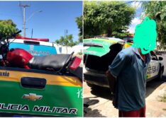 Suspeito de receptação de veículo furtado é conduzido pela PM em Santa Cruz do Piauí
