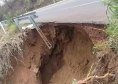 Picos: erosão ameaça destruir trecho da BR-316 e PRF faz isolamento