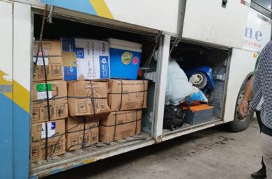 Adapi apreende carga ilegal de camarão dentro de ônibus avaliada em R$ 20 mil