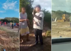 Moradores incendeiam trator e ocupam terreno para evitar construção em Barra Grande, no litoral do Piauí