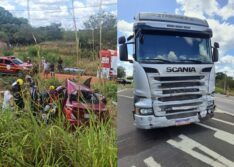 Colisão entre carro e caminhão deixa um morto e três feridos na BR-343 em Piripiri
