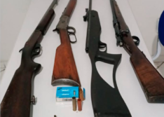 Acusado de ameaçar e agredir filha é preso com armas e munições em Pio IX
