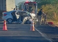 Pai e filha morrem em grave acidente em Valença do Piauí; quatro ficam feridos
