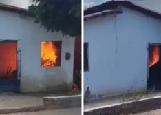 Jovem é preso no Piauí após atear fogo na casa da própria mãe
