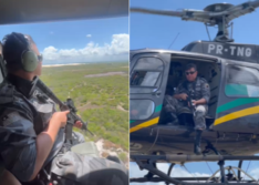 PM reforça segurança no litoral com patrulhamento aéreo