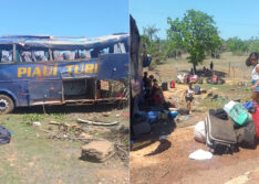 Motorista passa direto em curva, capota e deixa cerca de 20 feridos no Piauí