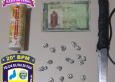 Polícia prende homem em flagrante com 21 papelotes de crack em Paulistana