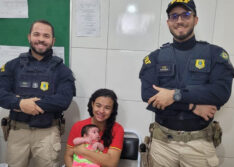 PRF salva bebê de um mês de vida é salvo de asfixia por engasgo no Piauí