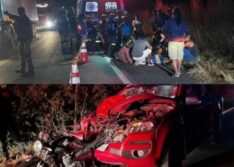 Acidente mata mãe e padrinho e deixa criança ferida na BR-316