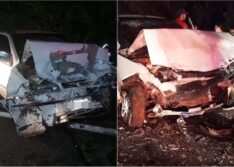 Colisão frontal entre dois carros deixa quatro pessoas feridas em Buriti dos Lopes