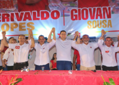Em Santo Antônio de Lisboa, grupo de Dr. Karlão oficializa candidaturas de Erivaldo Lopes e Giovan Sousa para prefeito e vice