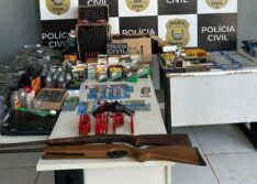 Polícia Civil prende três pessoas, apreende armas, munições e cigarros contrabandeados em Esperantina (PI)