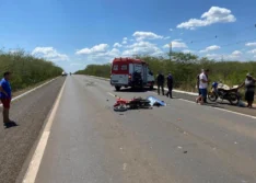 Acidente entre caminhão e motocicleta deixa uma pessoa morta na BR 230, em Oeiras