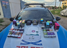 Polícia apreende carga de cigarros eletrônicos sem nota fiscal em Paulistana