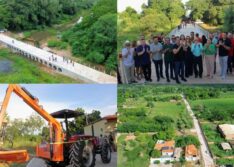 Prefeito Naerton Moura inaugura ponte, calçamento e entrega roçadeira em Sussuapara
