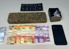 Dupla colide contra viatura e é presa por tráfico de drogas em Valença