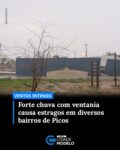 Uma forte chuva acompanhada de ventos intensos registrada na tarde deste domingo, 21 de dezembro, provocou o desabamento da cobertura metálica de uma quadra esportiva no bairro Morada Nova, no município de Picos.

De acordo com informações preliminares, a estrutura do equipamento público não resistiu à força das rajadas de vento e cedeu. No momento do incidente, não havia pessoas no local, e não foram registrados feridos.

Moradores da região relataram que a chuva foi rápida, porém intensa, e veio acompanhada de ventos fortes, o que causou susto e prejuízos materiais. Após o desabamento, a área foi isolada como medida de segurança, a fim de evitar novos acidentes.

A Prefeitura Municipal de Picos deve realizar uma vistoria técnica no local para apurar as causas do ocorrido e definir as providências necessárias para a recuperação da quadra. O caso também será avaliado pelos órgãos competentes.

A Defesa Civil orienta que, em períodos de instabilidade climática, a população evite permanecer em áreas abertas ou próximas a estruturas metálicas, como quadras esportivas e coberturas, reduzindo assim os riscos à segurança. Fonte: Agora ED