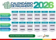 Governo do Piauí divulga calendário de pagamento dos servidores para 2026