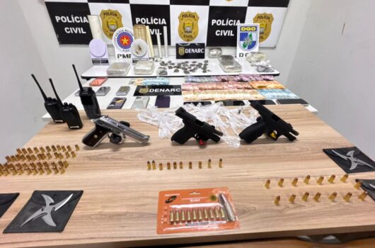 Na primeira grande operação do ano, forças de segurança prendem 10 pessoas e apreendem drogas e armas em Teresina